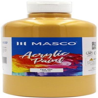 طلاء اكريليك 500 مل، ذهبي