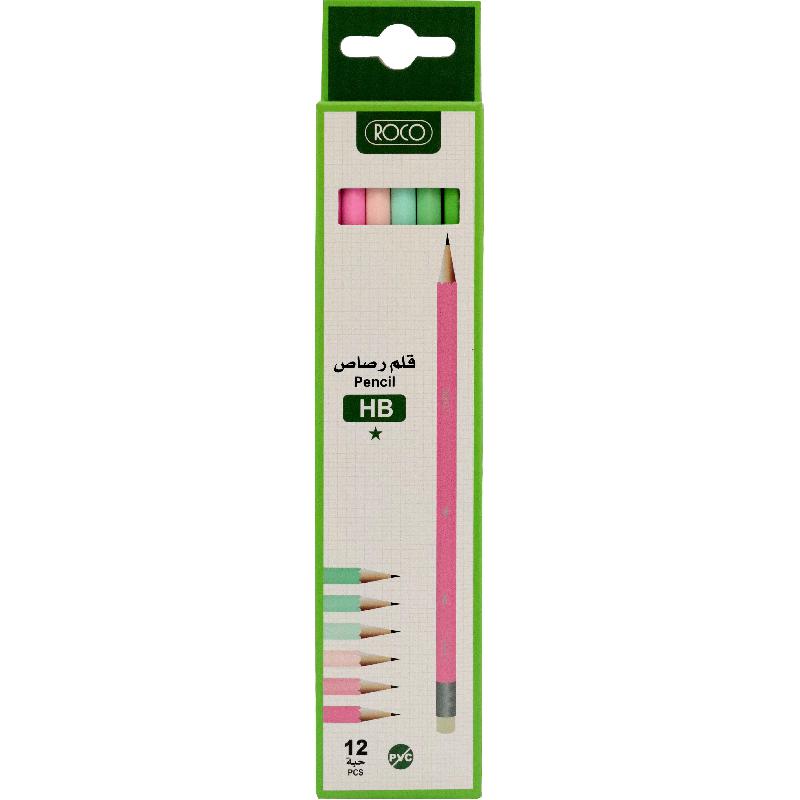 روكو ممتاز ألوان باستيل وردية سداسية قلم رصاص مرسام 190606