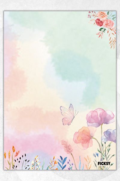 ورق بحث وملاحظات مقاس A4 بنمط الأزهار - 100ورقة