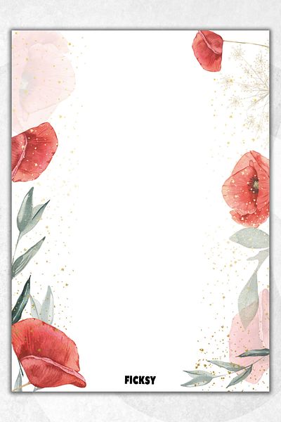 ورق بحث وملاحظات مقاس A4 بنمط الأزهار - 100ورقة