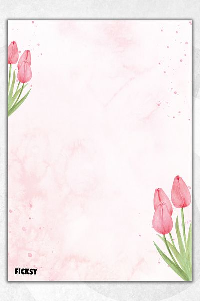 ورق بحث وملاحظات مقاس A4 بنمط الأزهار - 100ورقة