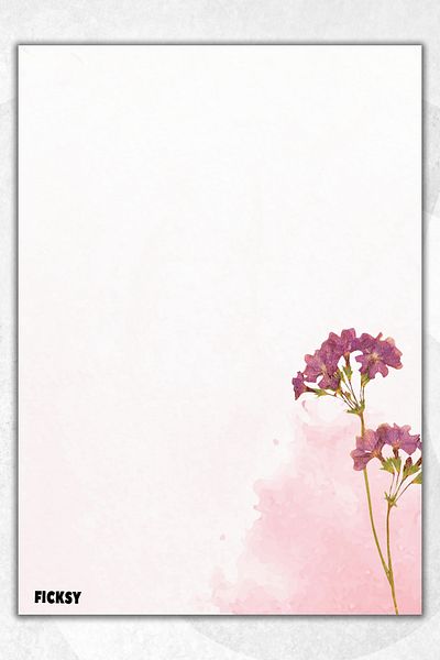 ورق بحث وملاحظات مقاس A4 بنمط الأزهار - 100ورقة