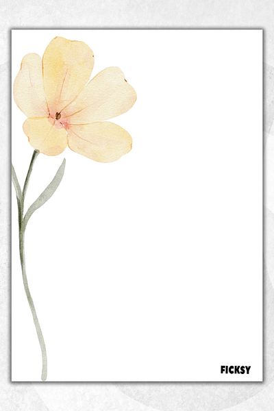 ورق بحث وملاحظات مقاس A4 بنمط الأزهار - 100ورقة