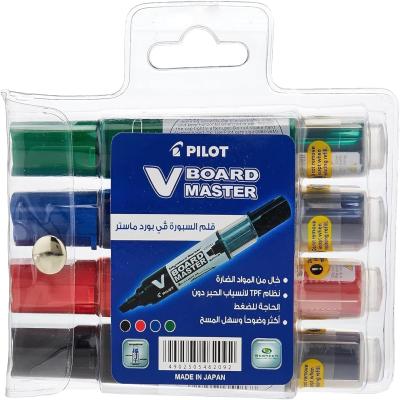 بايلوت مجموعة اقلام ماركر للسبورة البيضاء من 4 قطع بورد ماستر متعددة الالوان 