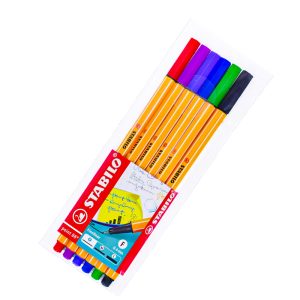 طقم اقلام ريشة ستابيلو 0.4MM