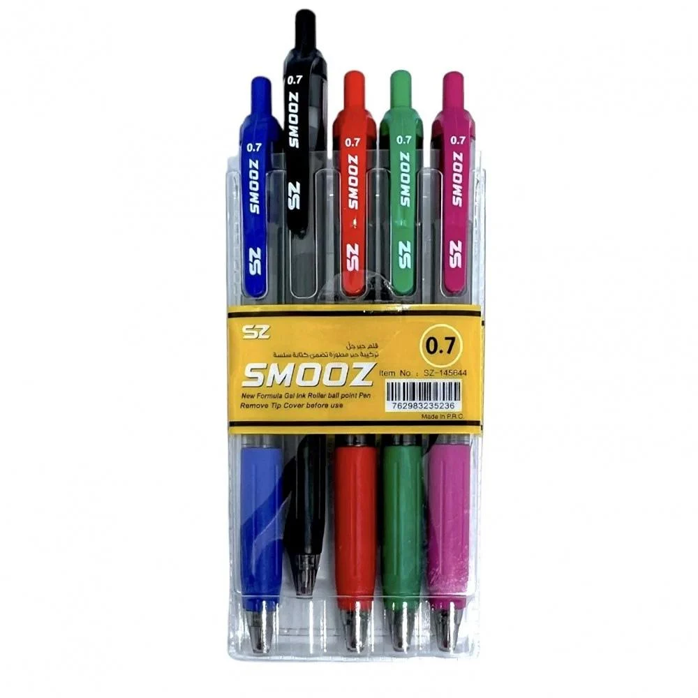 طقم أقلام 5 لون جل 0.7 SMOOZ