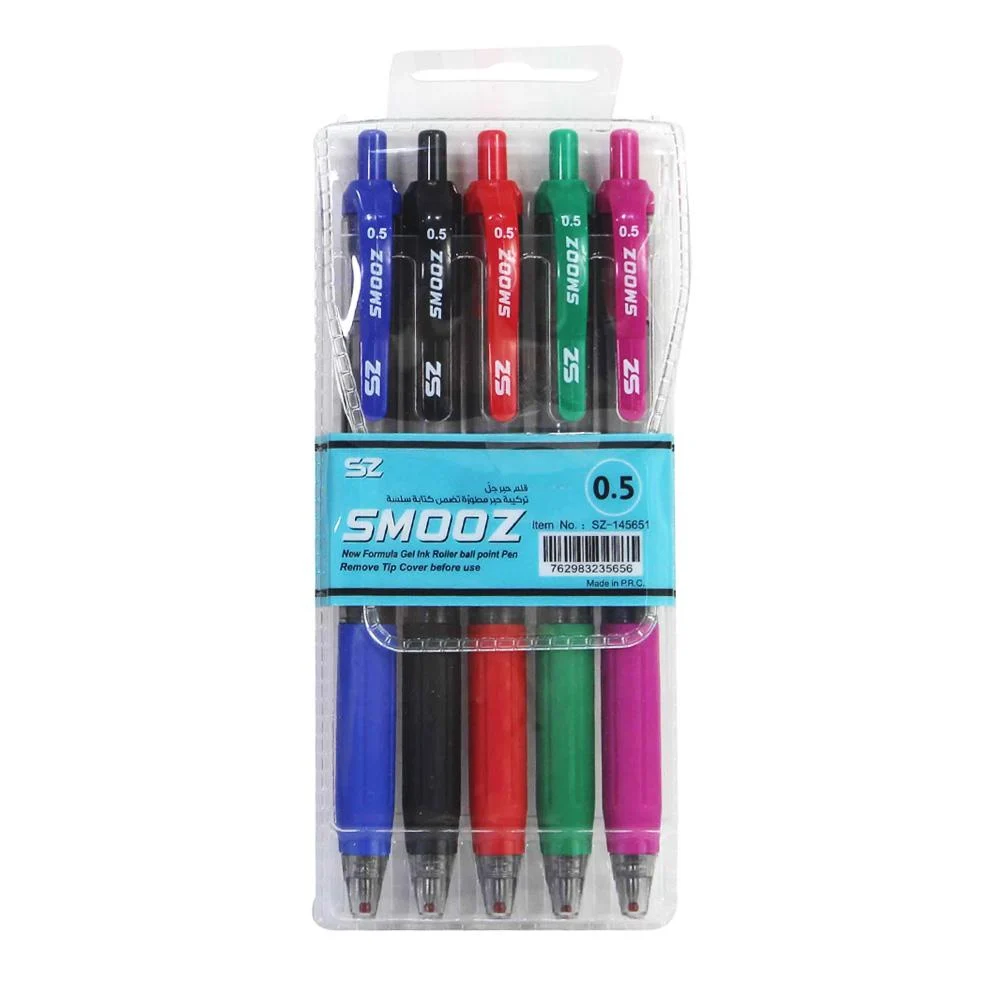 طقم أقلام 5 لون جل 0.5 SMOOZ
