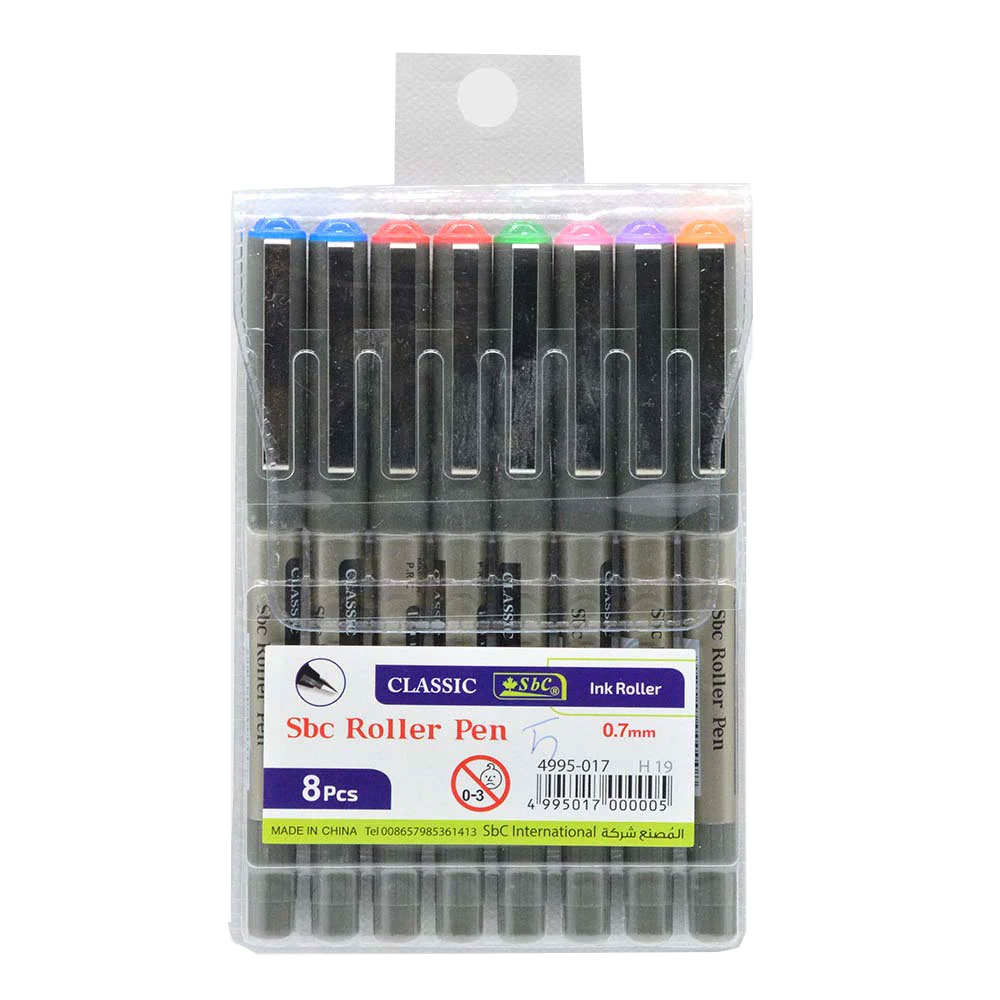 طقم أقلام سائل 8 الوان sbc