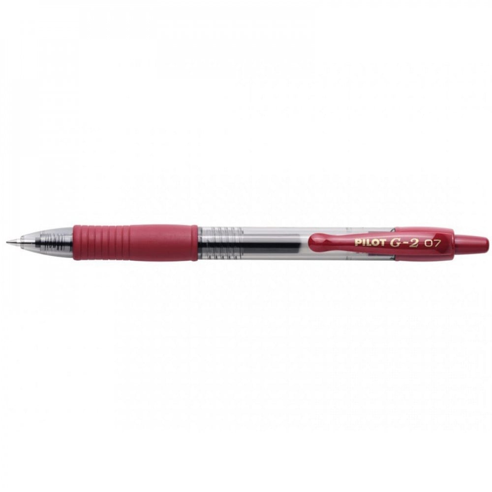 بايلوت قلم جل G2 ضغاط 0.5 مم أحمر غامق 