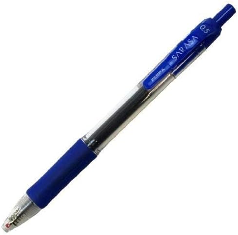 قلم حبر جل ببكرة دوارة 0.5 ملم من زيبرا ساراسا، ازرق