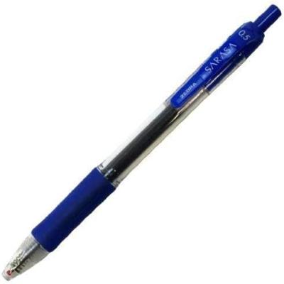 قلم حبر جل ببكرة دوارة 0.5 ملم من زيبرا ساراسا، ازرق