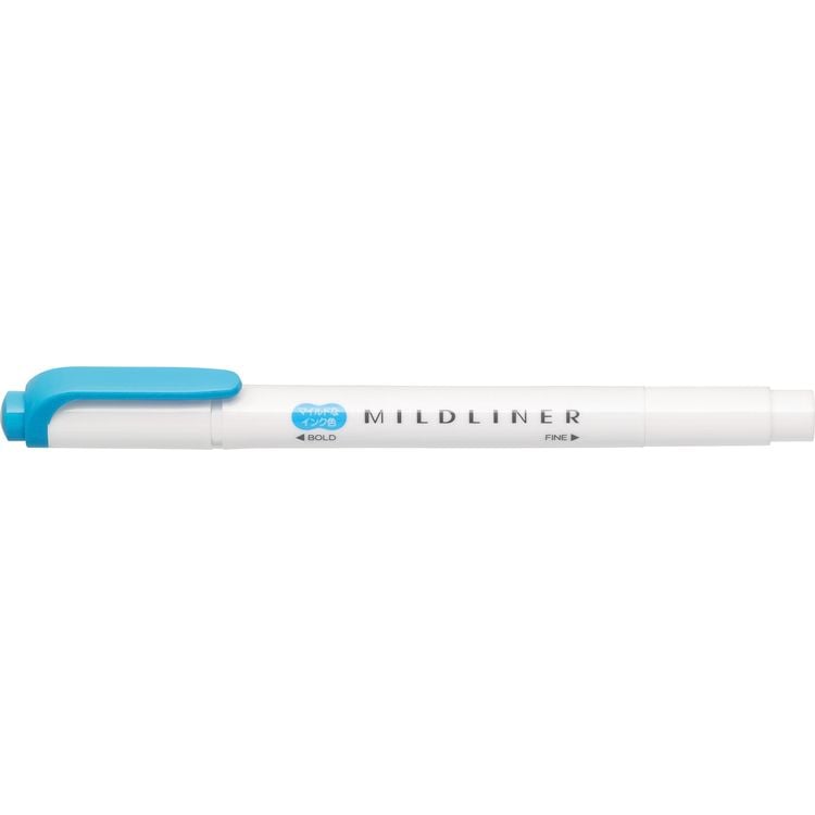 قلم تحديد وتظليل ميد لاينر من زيبرا، ‎أزرق داكن خفيف (WKT7-MMZ)، إزميل 