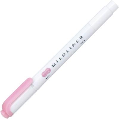 قلم تحديد وتظليل ميد لاينر من زيبرا، وردي فاتح (WKT7-MMZ)، إزميل