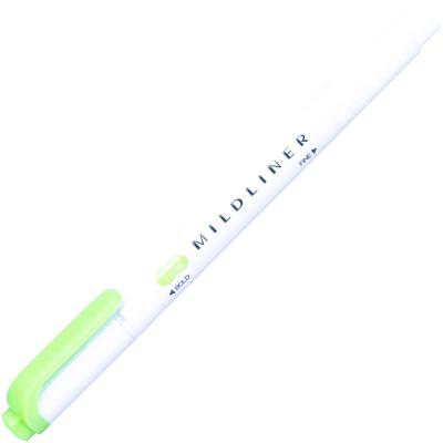 قلم تحديد وتظليل ميد لاينر من زيبرا، اخضر فاتح  (WKT7-MMZ)، إزميل