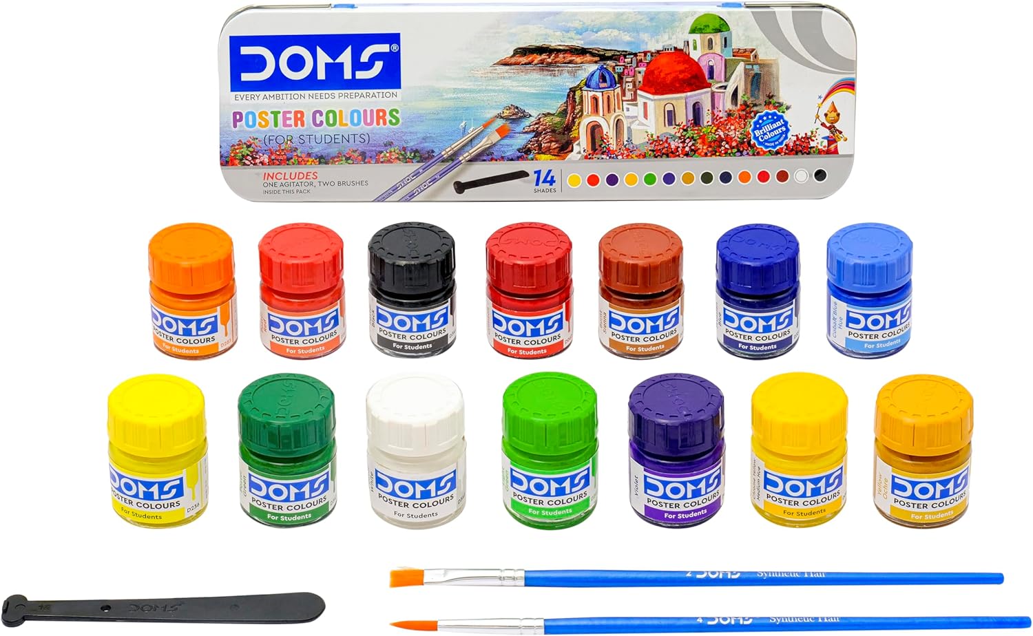 دومز طقم ألوان مكون من 12 قطعة متعدد الألوان