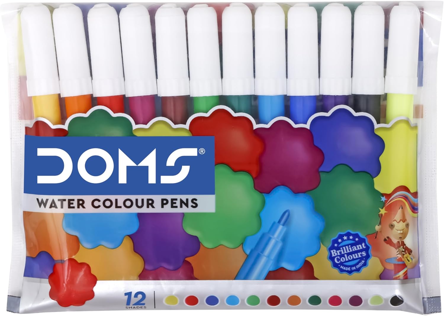 دومز طقم الوان مائية ريشة 