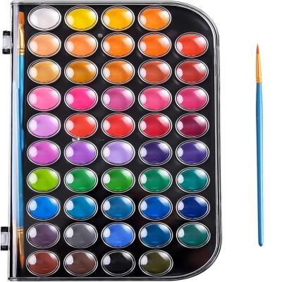 دومز  مجموعة الوان مائية مطورة قابلة للغسل مكونة من 36 لون مع فرشاة 