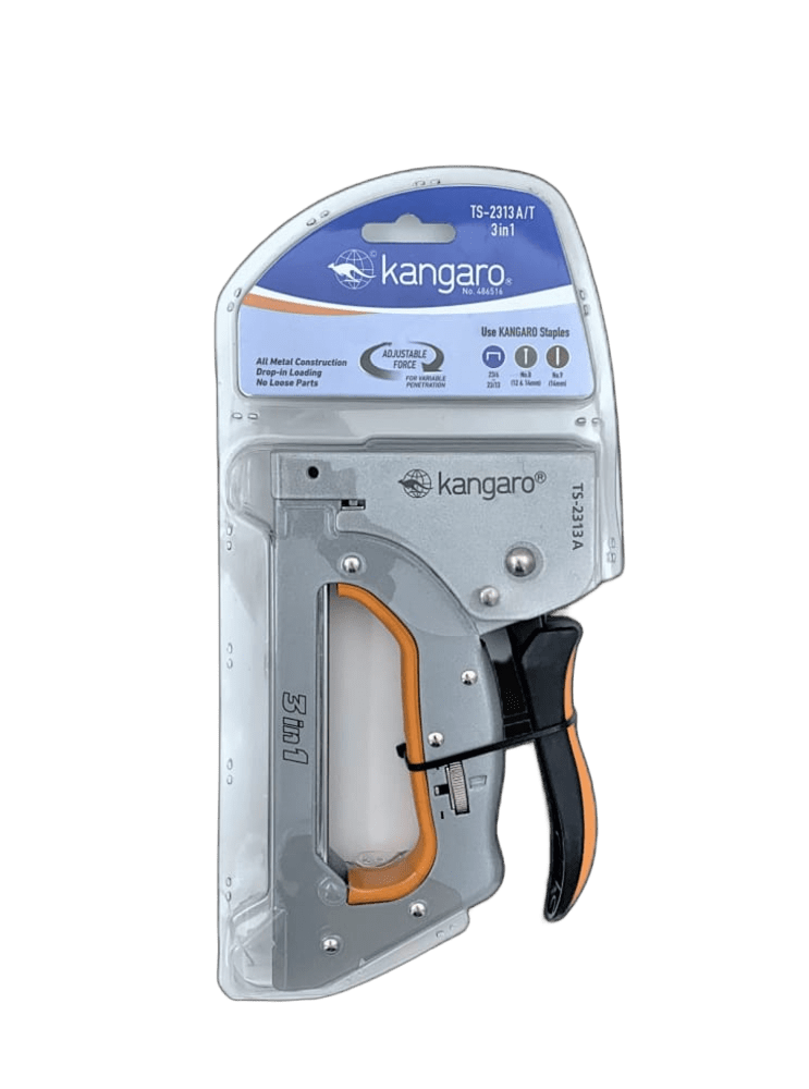 دباسة يدوية  مسمار عالي الجودة TS-2313A/T من كانجارو، دباسة مسمار 3 في 1متينة على شكل حرف U،