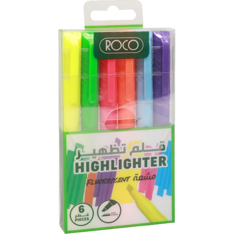 روكو قلم مظهر تظليل 4 مم ‎-‎ 1 رأس مشطوف ألوان متنوعة