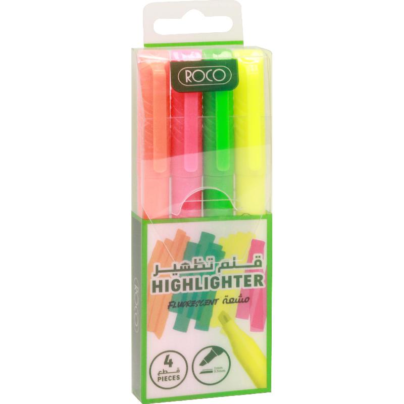 روكو 130 سليم قلم تظليل 4 مم ‎-‎ 1 رأس مشطوف ألوان متنوعة