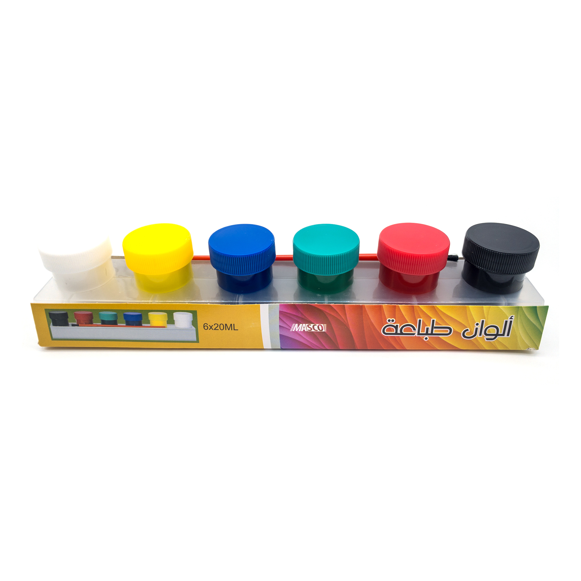  الوان طباعة ماسكو مع فرشة طقم 6 لون 0101MS506