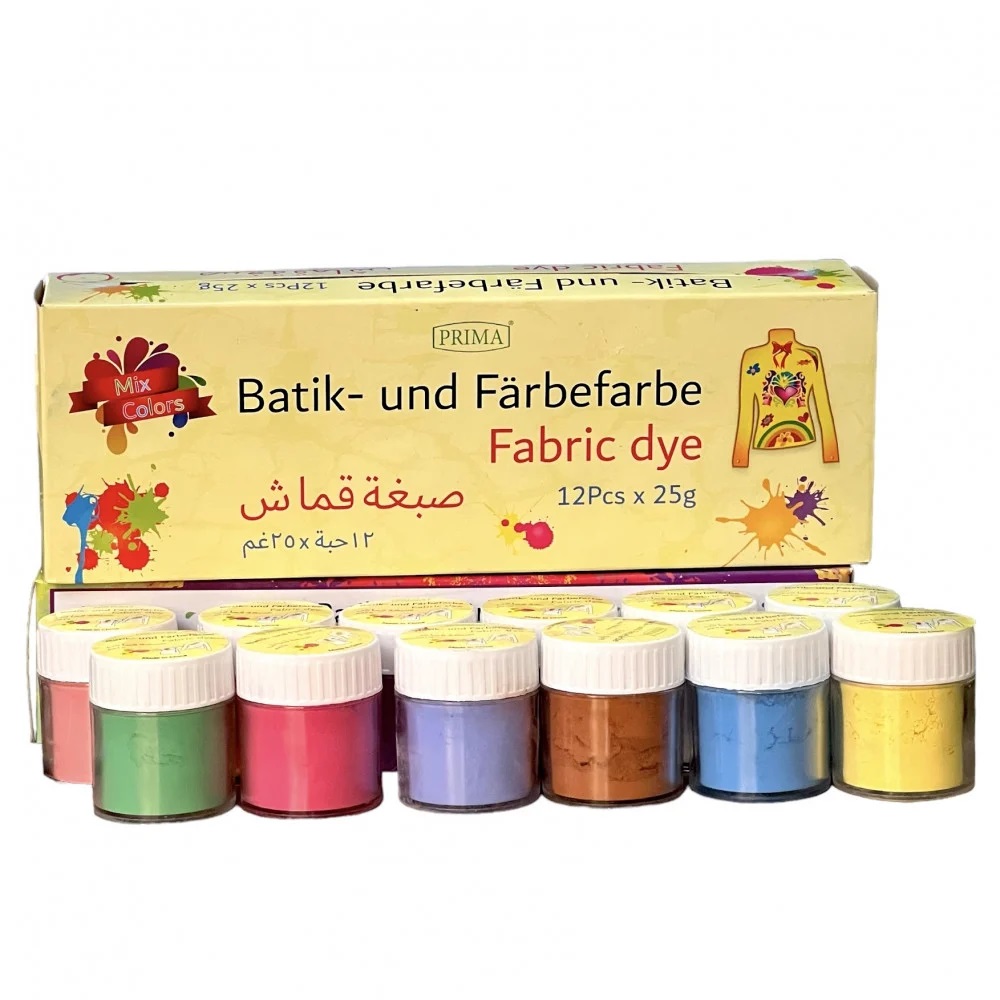 صبغة قماش 12 حبة * 25 غرام بريما 