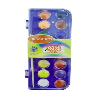 ماسكو مجموعة ألوان مائية مكونة من 16 قطعة مع فرشاة