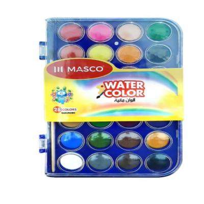 ماسكو مجموعة ألوان مائية مكونة من 28 قطعة مع فرشاة