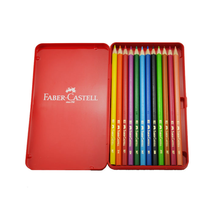 طقم الوان خشبية من فايبر كاستل، مسطح، 12 لون