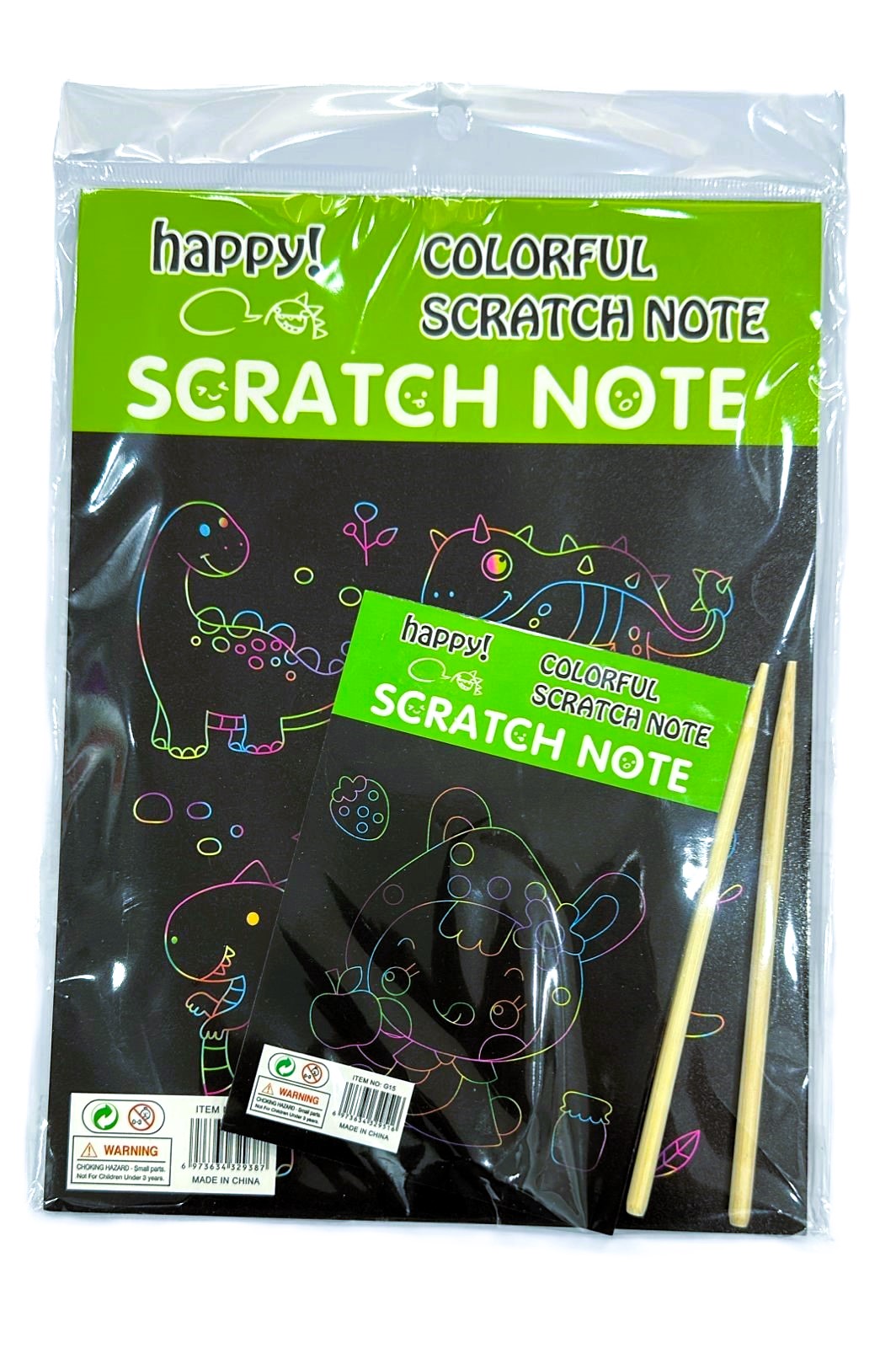 ورق رسم سحري  2 دفتر تلوين بالخدش للأطفال – Scratch Painting Note مع 2 قلم خاص 149705 CLASS