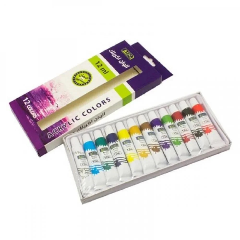 ألوان عصار اكريليك 12 لون 12مل من SBC 