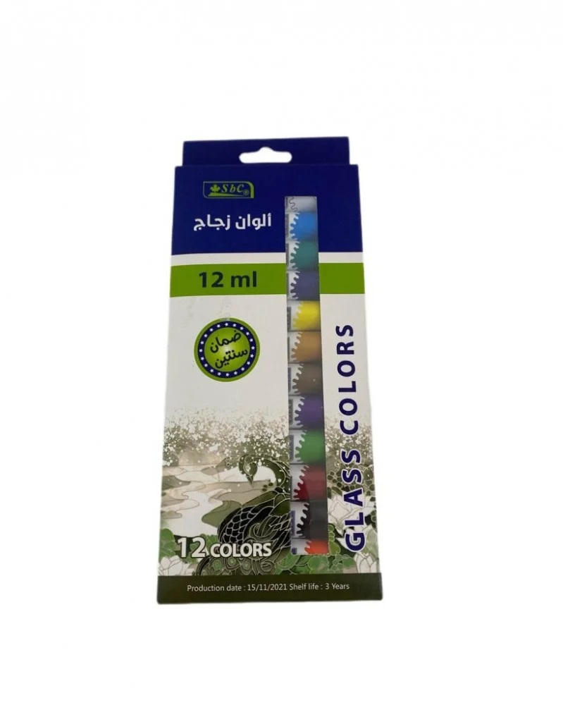 ألوان عصار زجاج 12 لون12مل من SBC 