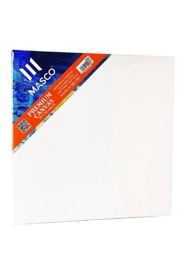 لوحة فنية قماشية فاخرة من ماسكو، مقاس 25×25سم، لون أبيض  