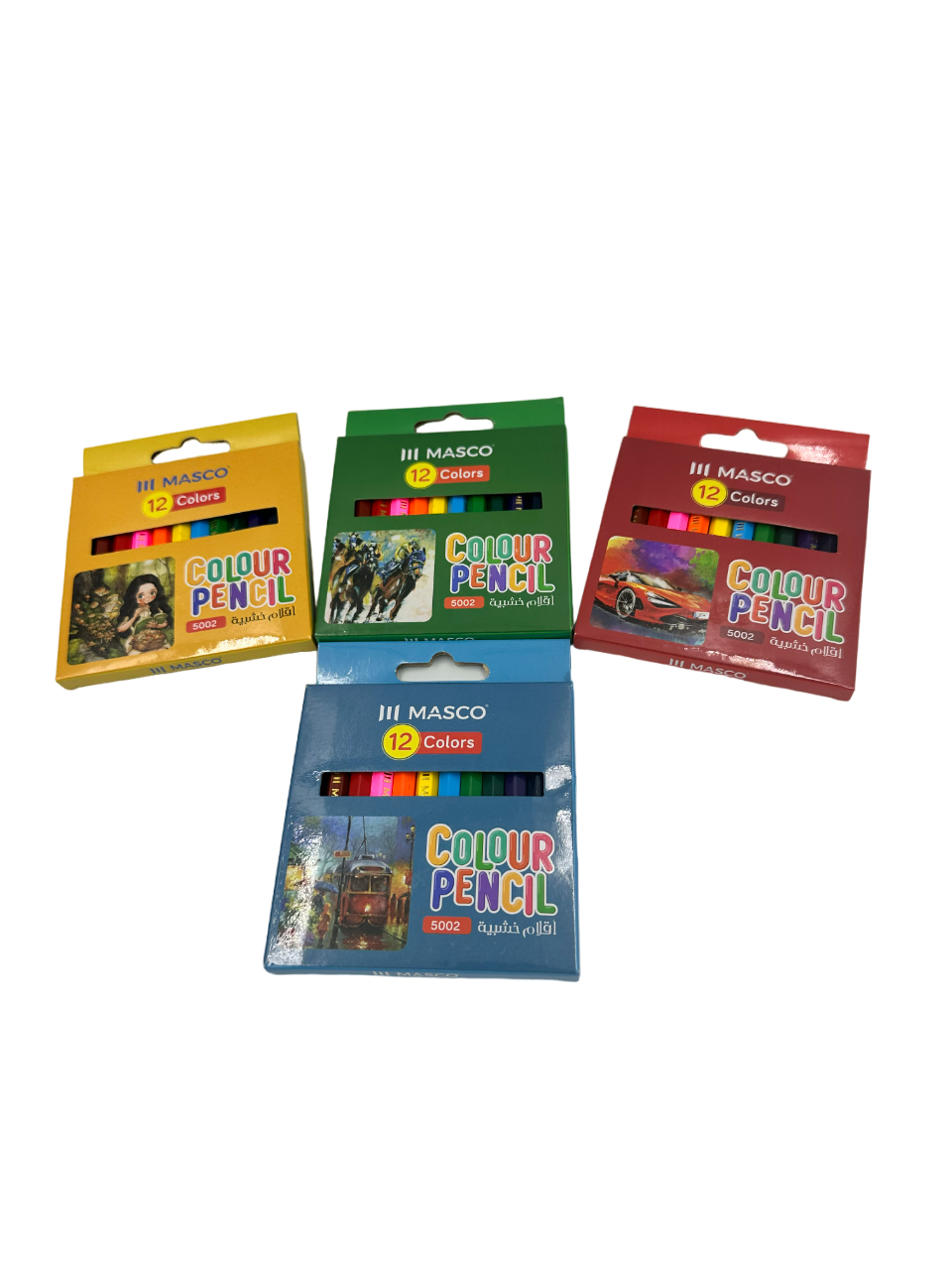 طقم ألوان خشبية قصيرة ماسكو 12 لون صغير  01015002