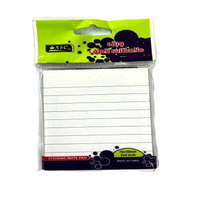 ورق ملاحظات مسطّر لاصق أبيض3*4 inch.  مقاس 76*100 رمز المنتج 001-3846