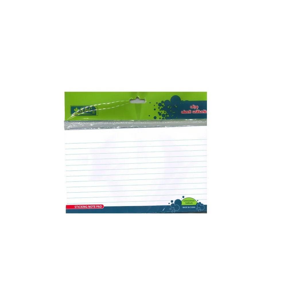  ورق ملاحظات sbc  لاصق ابيض مسطر5X8 ، موديل :3845-005