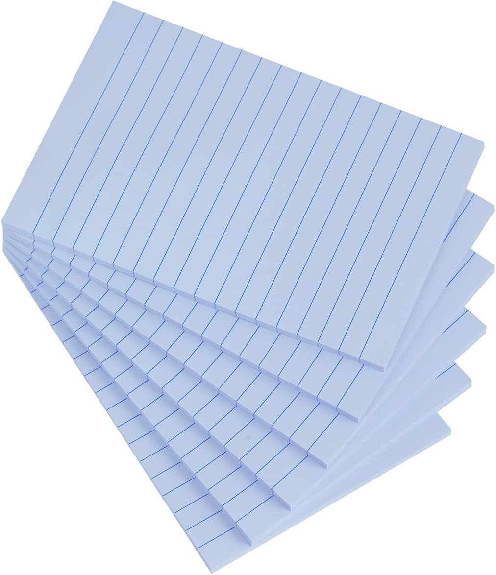 ورق ملاحظات لاصق ابيض طولي مسطر 8*5.8  انش SBC  رمز المنتج : 004-3846