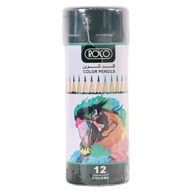 ‎‎روكو‎‎ ‎طقم أقلام ألوان خشبية قصيرة  12‎ لون ‎ 6281072123673 