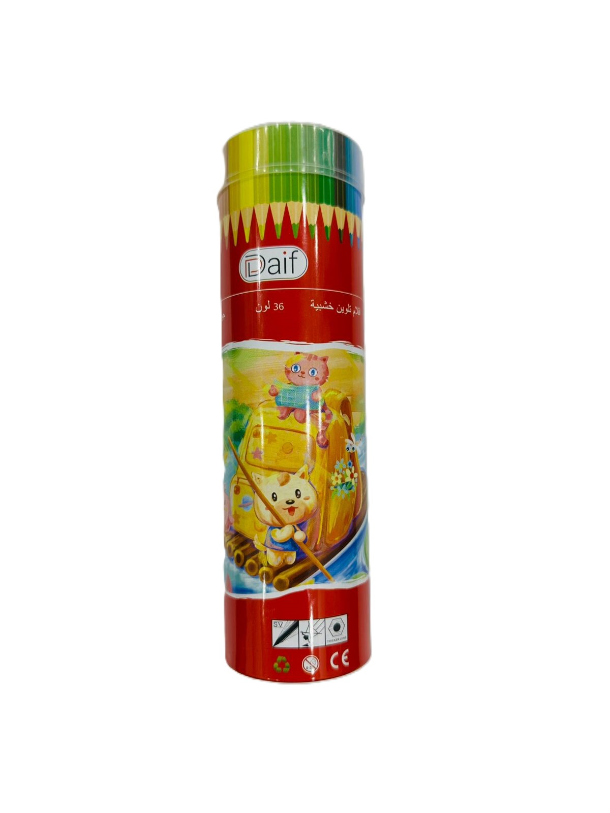الوان خشبية قصيرة 36 لون دايف 6974427937307