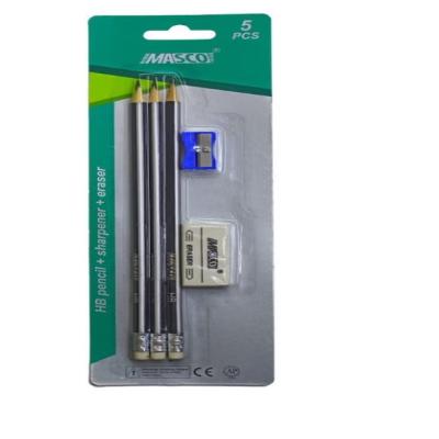 طقم 3 أقلام رصاص مرسام HB مع مبراة، وممحاة، 3042 ماسكو