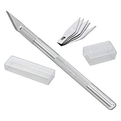  مشرط الحرف اليدوية النحت سكين النقش أداة مع 6 شفرات نحت الخشب