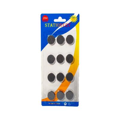 كارت 12 مغناطيس مدور اسود للسبورة والثلاجة