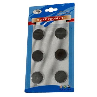 كارت 6 مغناطيس مدور اسود للسبورة والثلاجة