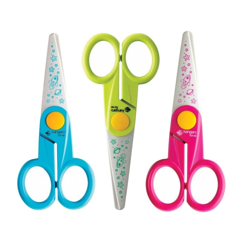 مقص كرافت وجسم بلاستيك آمن للاطفال كانجارو KD-50/Y