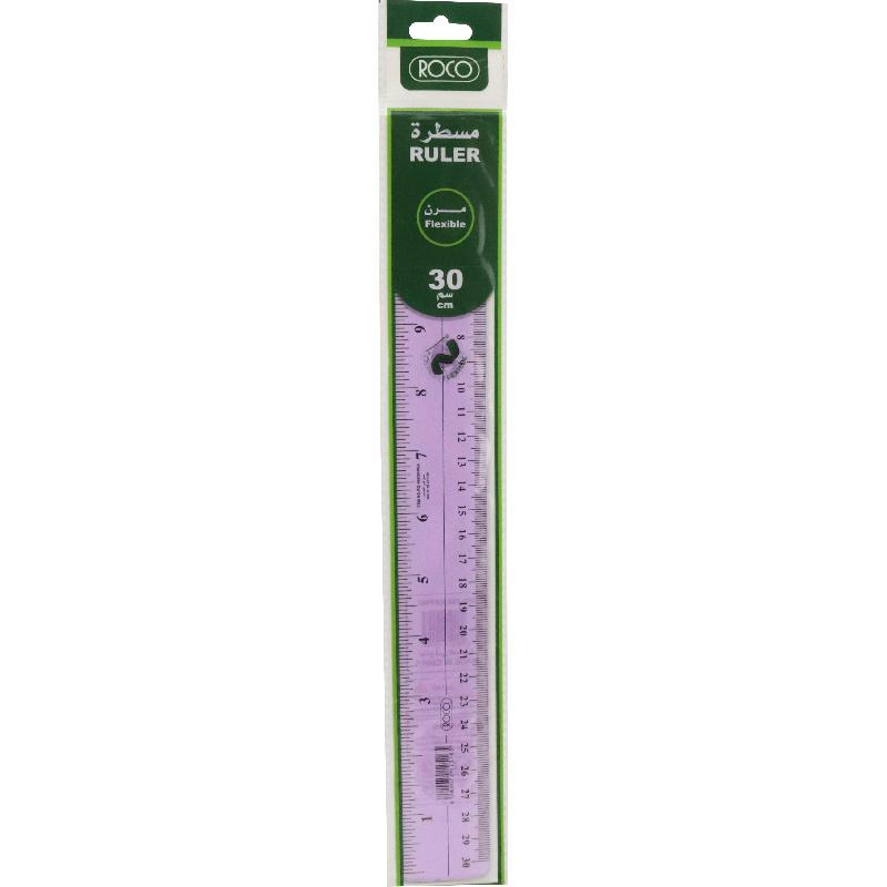 روكو مسطرة وردي12‎" (30‎ cm)مرن‎/‎بلاستيك مرن 10830FPNK