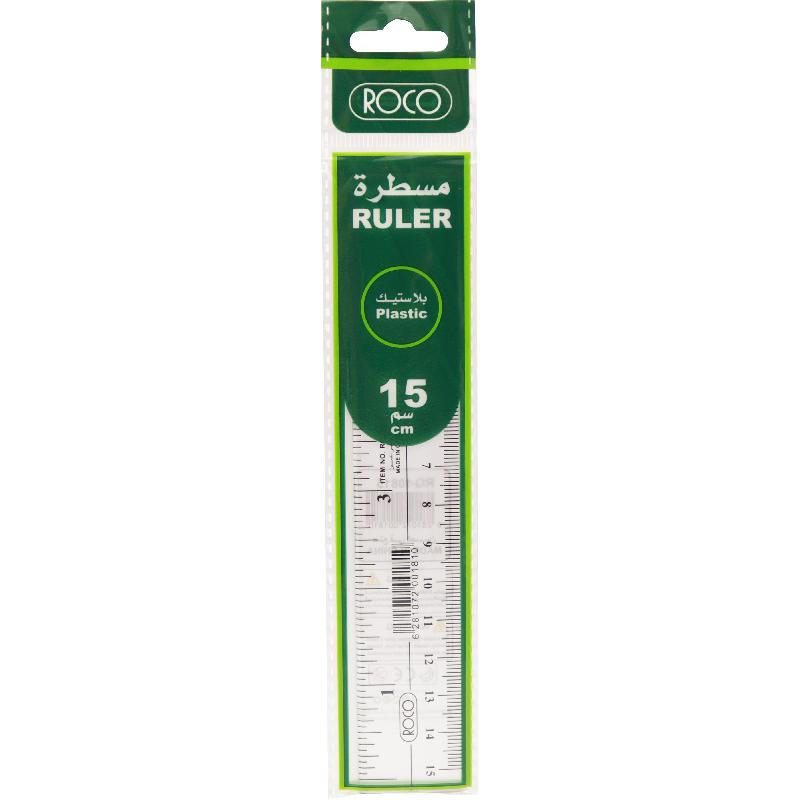 روكو مسطرة حافة مشطوفة15‎ cmبلاستيك 10815