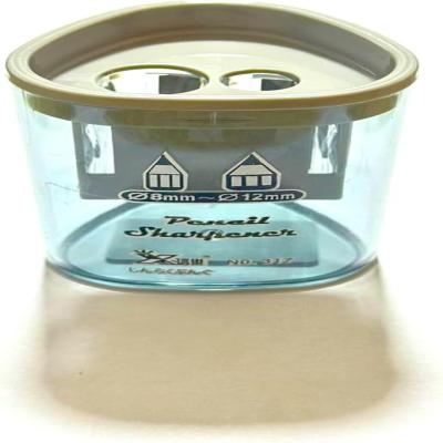 براية أقلام رصاص بفتحتين مع علبة للقمامة 57 ملم مع مقاسات ثقوب مختلفة 8 و12 ملم