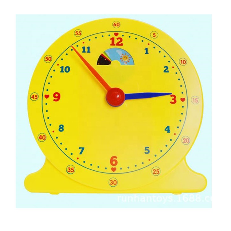  ساعة تعليم بلاستيكية كبيرة 12 بوصة لعبة بلاستيكية للأطفال