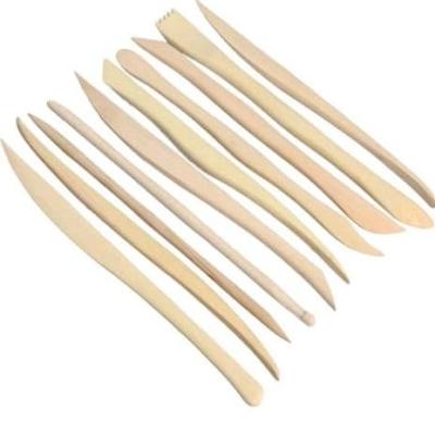 أدوات تشكيل الطين الخشبية خشب طبيعي، 10 قطع 