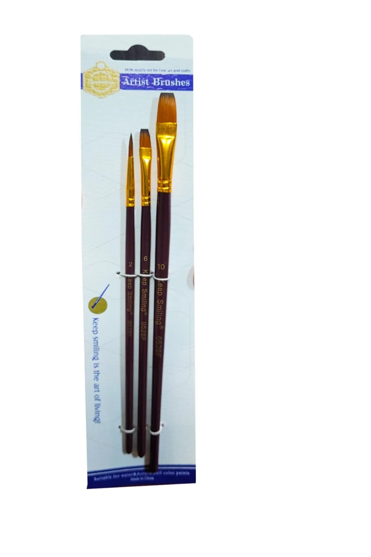 مجموعة فرش  بشعيرات من مكونة من 3 قطع keep smiling 